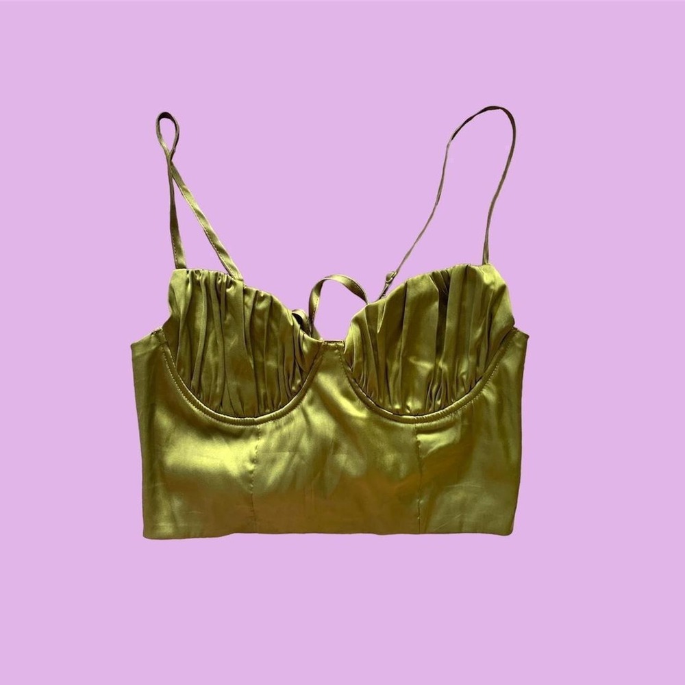 RUCHED BUSTIER CROP TOP